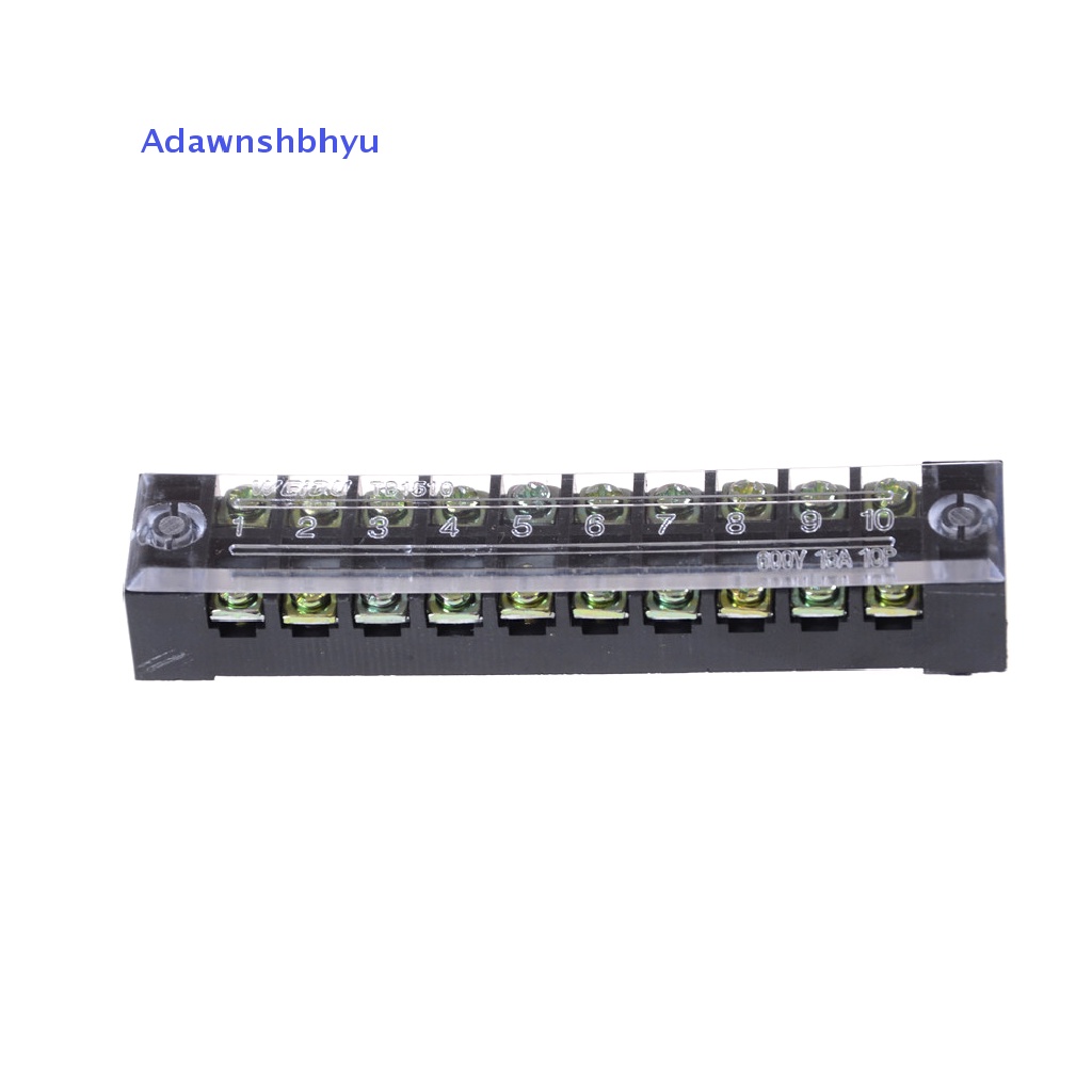 Adhyu TB-1510 10posisi Dual Rows Covered Screw Terminal Block 600V 15A ID