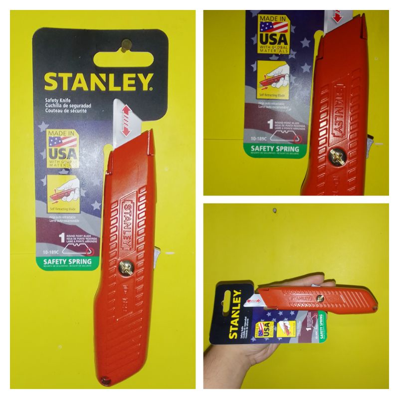 

10-189C Pisau cutter Interlock Safety Utility Knife / Self-Retracting