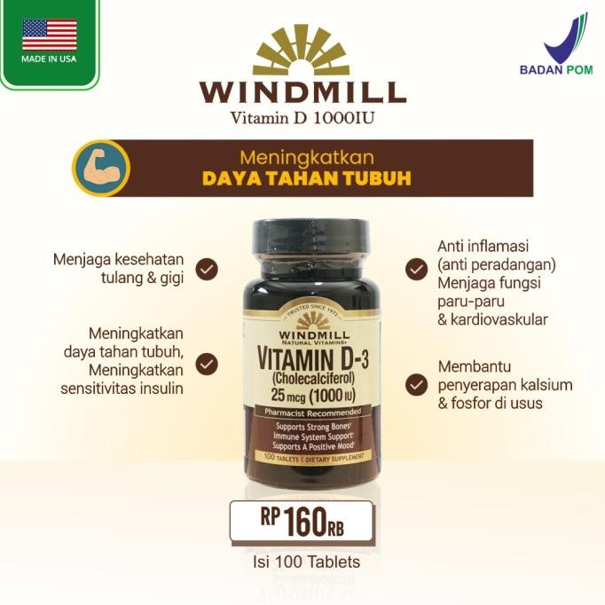 Windmill Vitamin D3 1000IU Bstores
