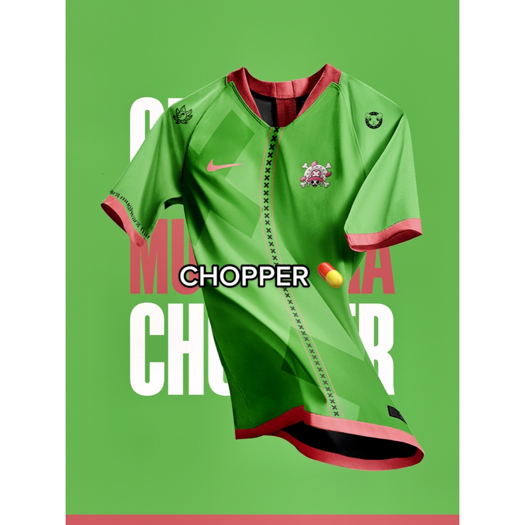 JERSEY ANIME JERSEY MUGIWARA X NIKE JERSEY BOLA JERSEY ANIME WANOKUNI CHOPPER JERSEY ONE PIECE art 2