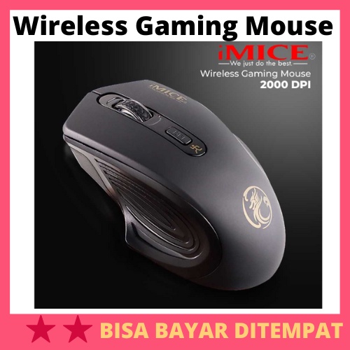Wireless Gaming Mouse 2000 DPI / Mouse Mose Gaming Geming Game Gamer Gamers Gameing For Laptop Lepto
