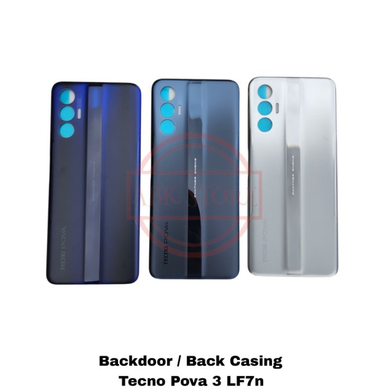 TUTUP BELAKANG BACKDOOR BACKCOVER BACK CASING TECNO POVA 3 LF7N ORIGINAL