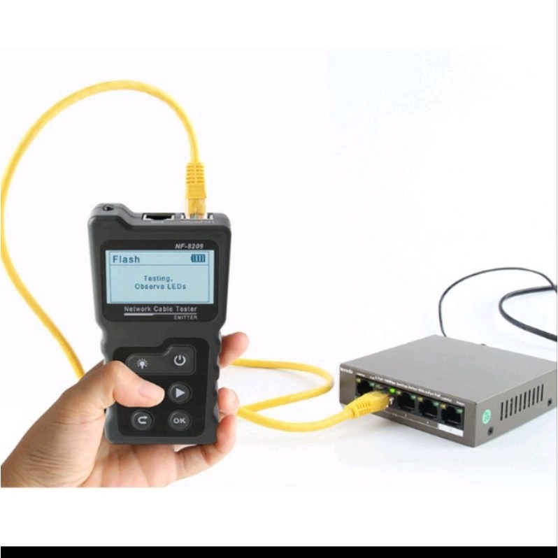 Noyafa Nf-8209 Alat Tester Kabel Lan Cat5 Cat6 Dengan Display Lcd