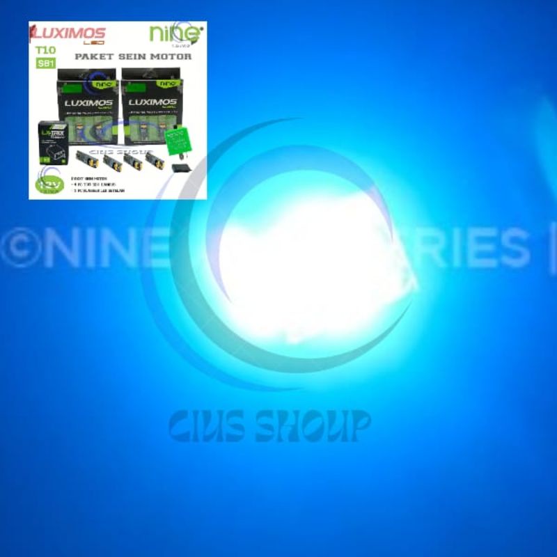 T10 PAKET SEIN DAJJAL MOTOR T10 SB1 CANBUS 6 LED SUPER BRIGHT NINE LUXIMOS NINE UNTUK SEIN MOTOR