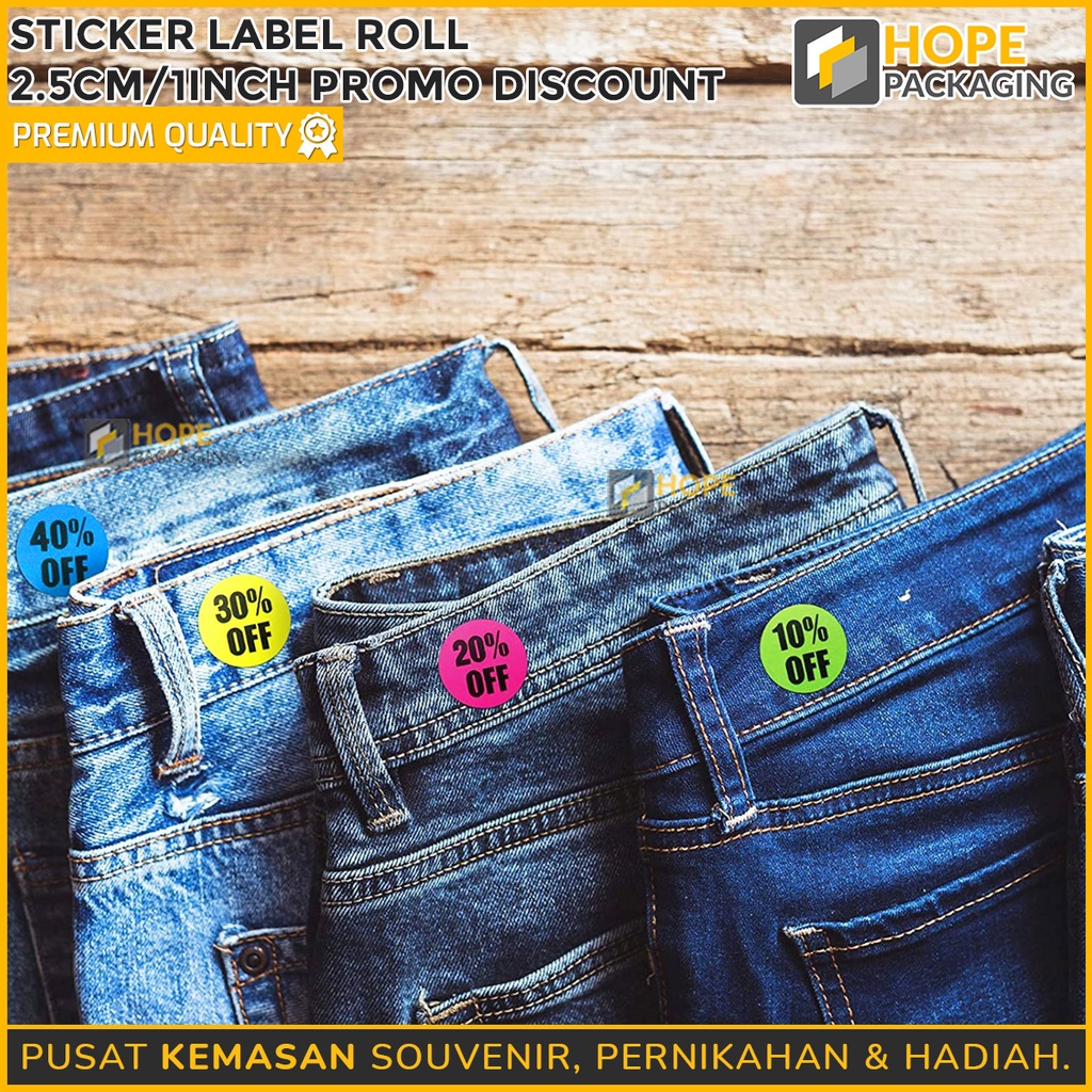 STICKER LABEL ROLL 2.5CM/1 INCH stiker kotak lucu packing hampers souvenir makanan label harga tag harga