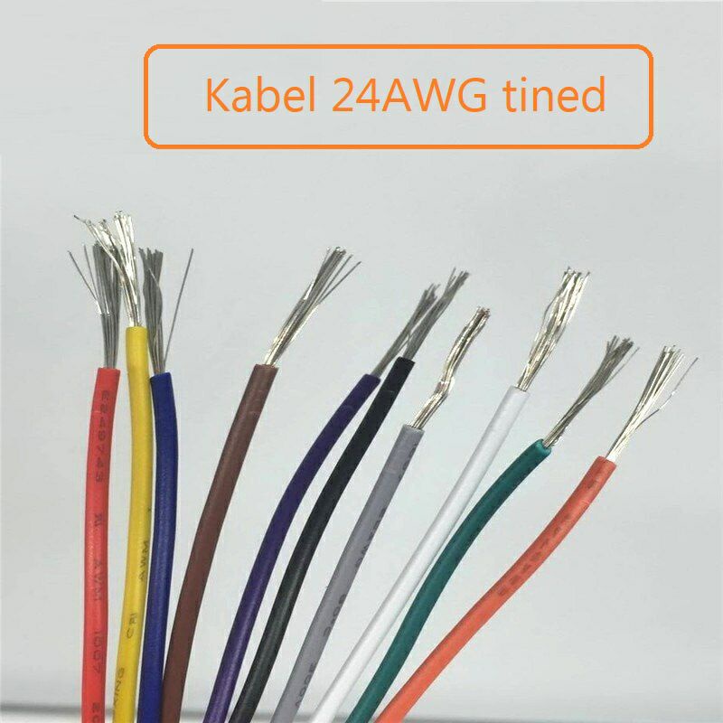 1meter Kabel 24AWG serabut putih 24awg