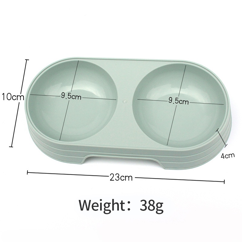 Mangkuk Double Hewan Peliharaan Anti Licin Anti Semut 2 In 1 Kotak Makanan Kucing Anjing Aksesoris  Peliharaan Pet Feeder Plate