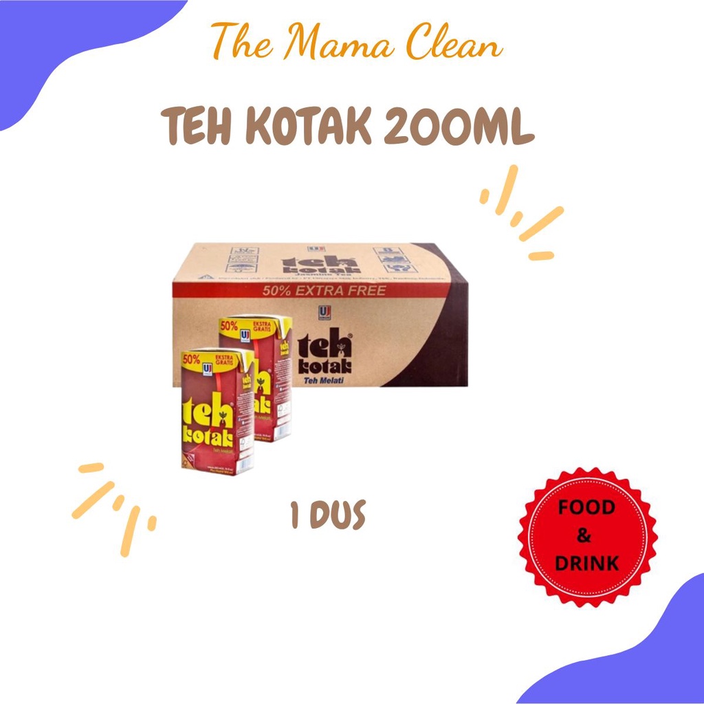 MINUMAN TEH KOTAK 200ML 1 DUS= 24 PCS