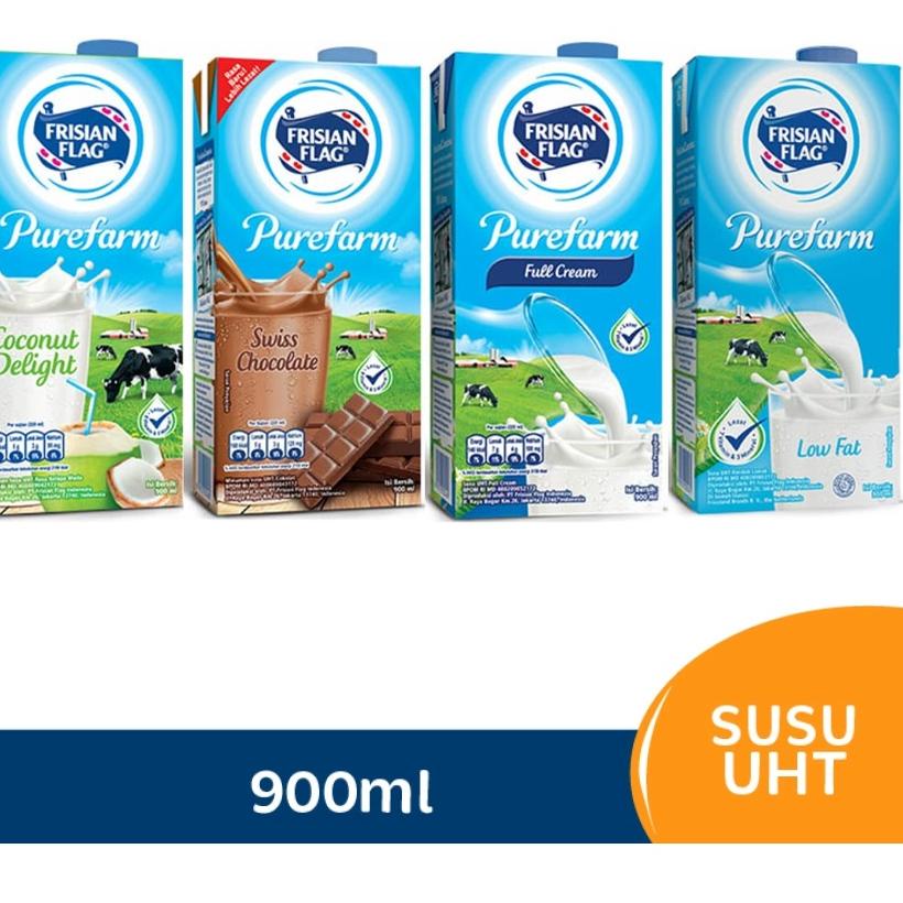 

✨ 7.7 Frisian Flag Purefarm UHT 900ml 900 ml Coklat Coconut Full Cream Low Fat susu milk