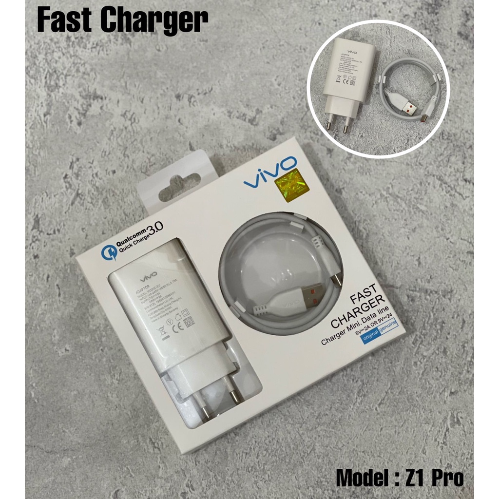 CHARGER VIVO FAST CHARGING Z1 PRO MICRO USB FAST CHARGER ORIGINAL