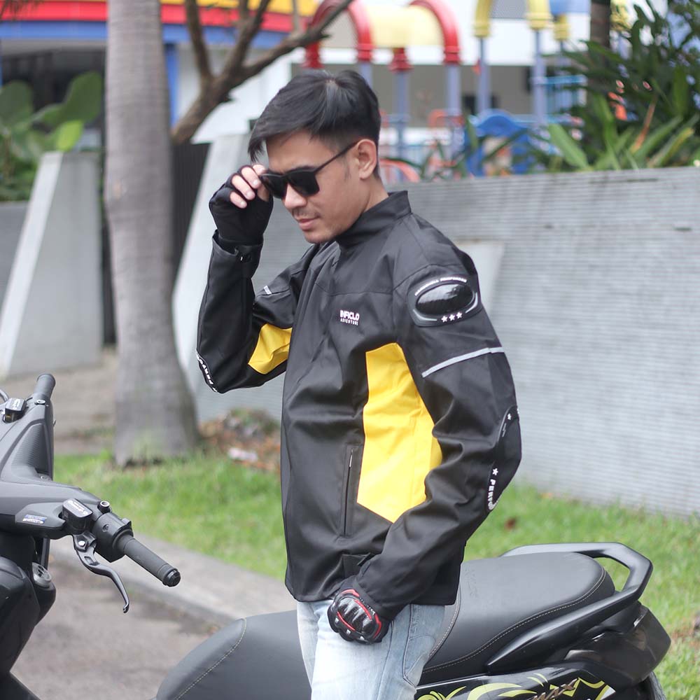 Jaket Motor Pria Inficlo | Jaket Motor Harian Anti Angin &amp; Anti Air Touring