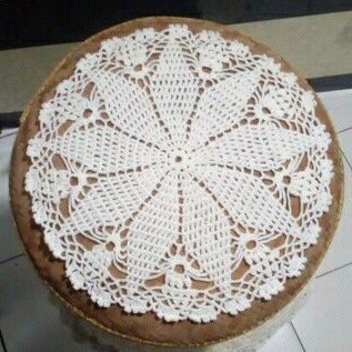 taplak meja bulat rajutan