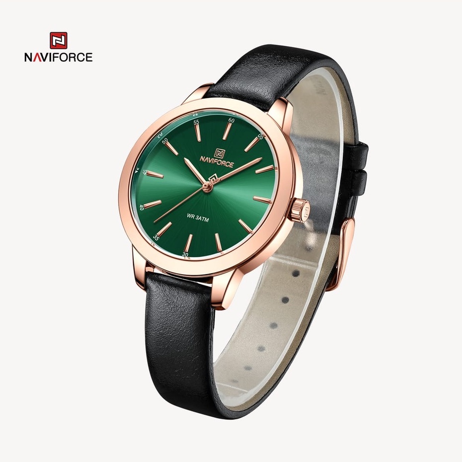 BISA COD! Jam Tangan Cewek Wanita NAVIFORCE 5024 FREE BOX DAN GARANSI ORIGINAL Bulat Import Murah Mewah BONUS BATERAI CADANGAN!