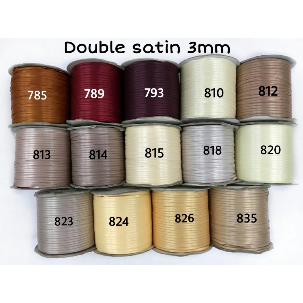 5 YARD - 3 MM PITA DOUBLE SATIN DSS PREMIUM