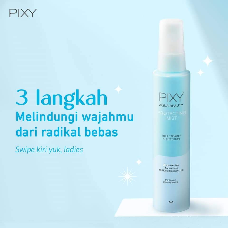 Ningrum - Pixy Aqua Beauty Protecting Mist Spray 60ml 100ml | Perawatan Pelembab Wajah Setting Spray 100% Ori Makeup Tahan Lama - 8027