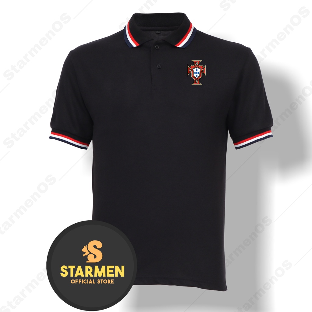 Kaos Polo Shirt Pria Kerah Logo PORTUGAL