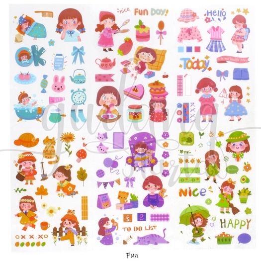 

Stiker Isi 6 Set Murmer Gemoy Sticker Motif Music Monster Pudding DIY Scrapbook GH 303502