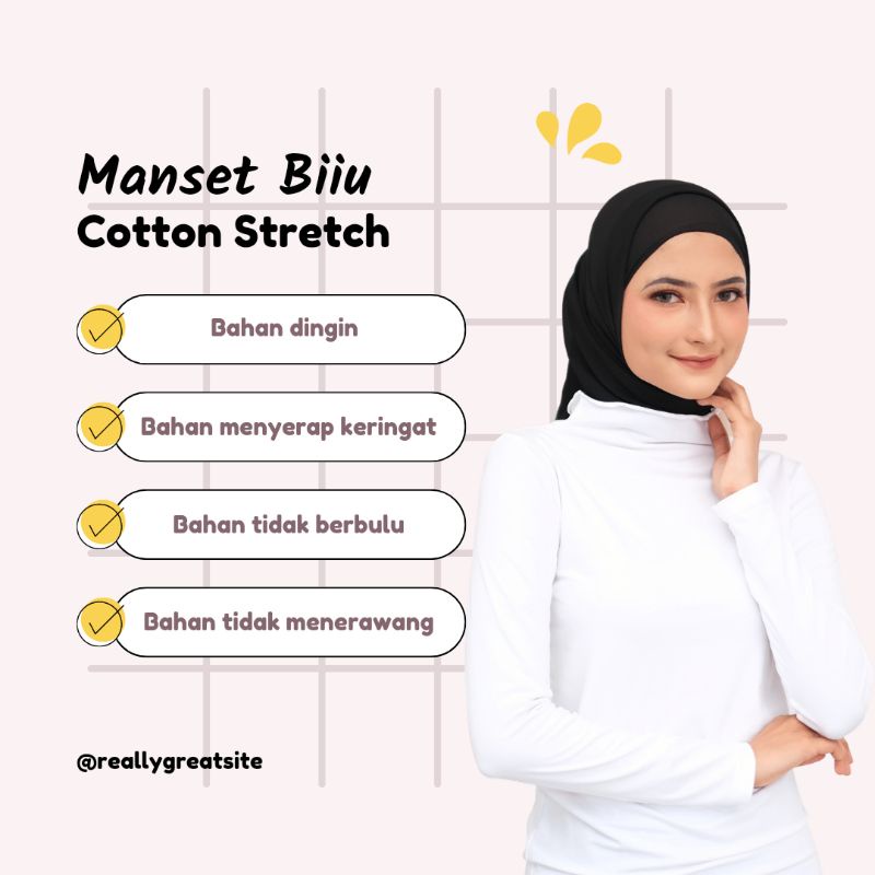 Biiu Kaos Inner Manset Wanita Turtleneck Body Fit Tangan Panjang Premium