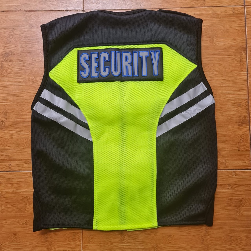 SKD Rompi Security/Satpam/dishub/polisi dll Terbaru | Rompi Tebal | Rompi hijau stabilo Double Mesh | Bisa COD BAHAN DOUBLE MESS