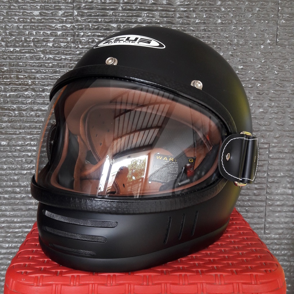 Kaca Visor dan Helm zeus zs-816c 816 816e cafe racer Black Doff