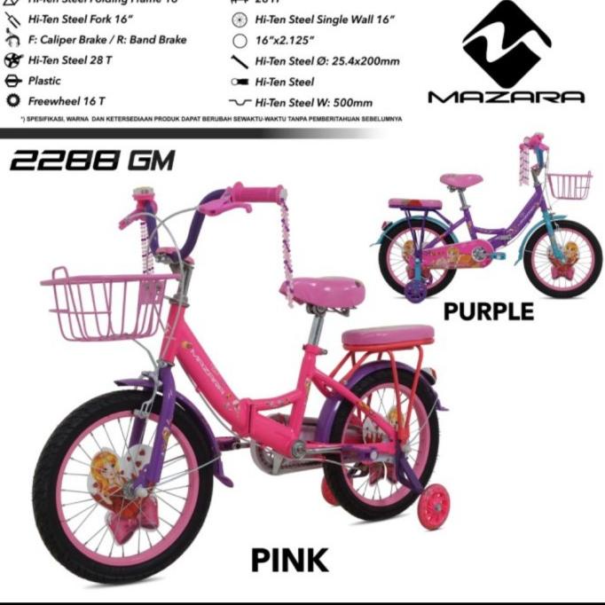 Sepeda Anak Mini Lipat 16 Inch Mazara Murah Berkualitas #Original