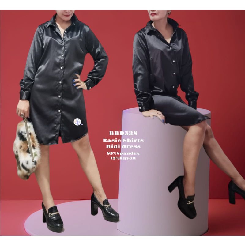 Basic HM Black midi dress BBD538