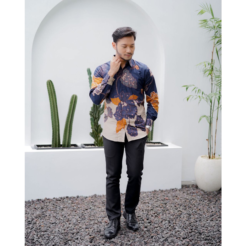 KEMEJA BATIK PRIA LENGAN PANJANG SIZE M L XL XXL