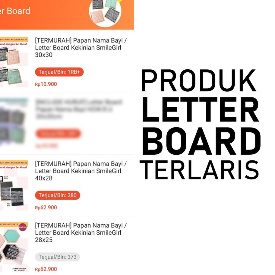 

⇳ [TERMURAH] Papan Nama Bayi / Letter Board Kekinian SmileGirl 28x25 ゜