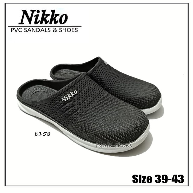 Nikko 8158 Selop 39-43 Hitam / Selop Bakpao Baim Karet Karet Laki-laki