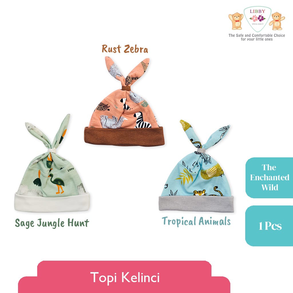 Libby Topi Motif The Enchanted Wild Bulat-Tali-Kelinci