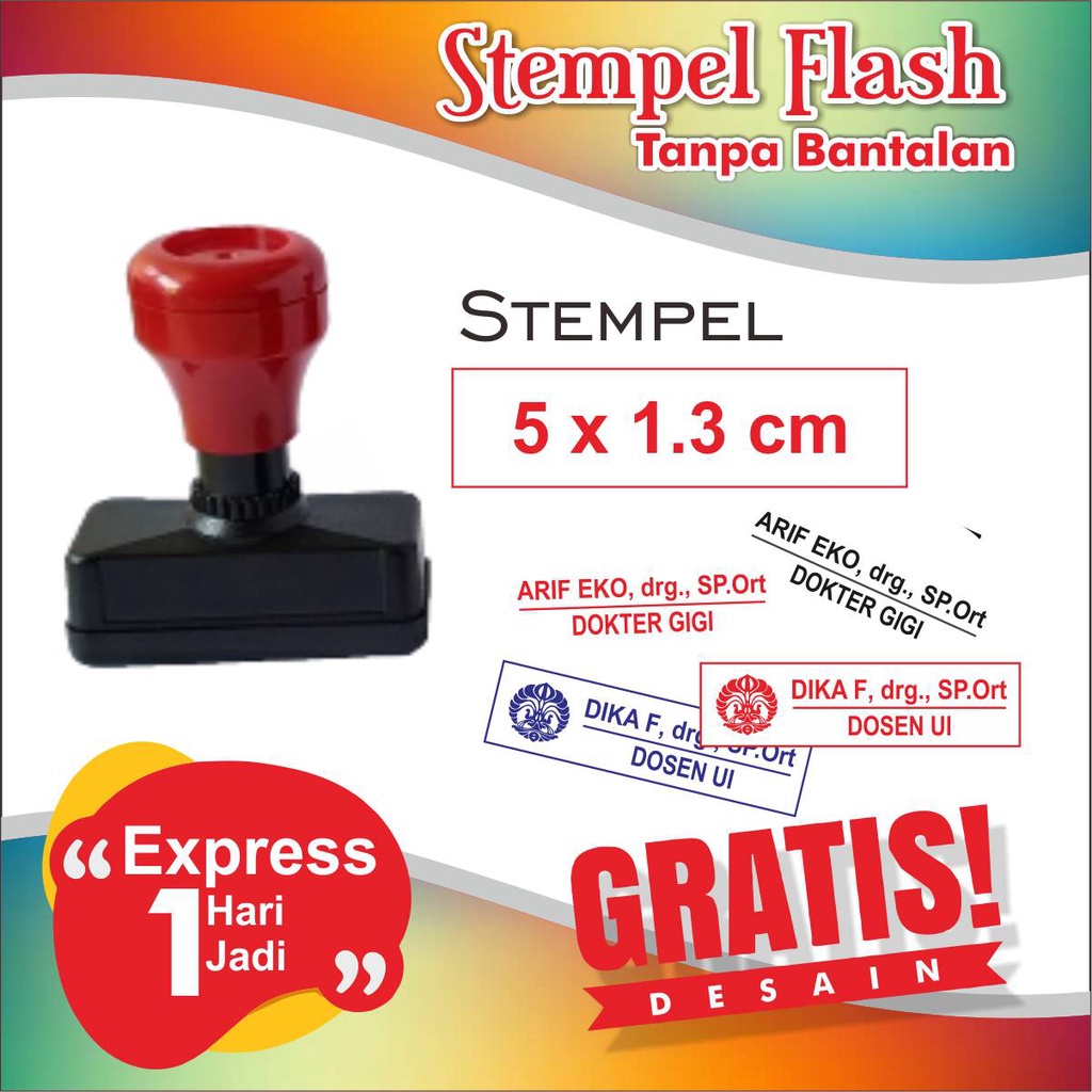 

Stempel Flash persegi panjang Uk. 5.0x1.3 cm eExpress