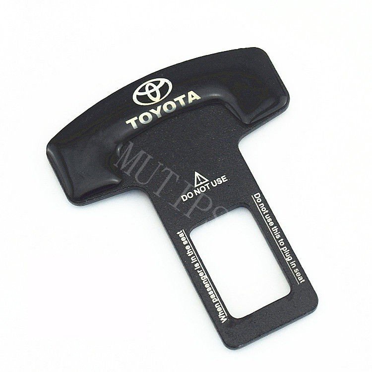 Toyota 1/2Pcs Klip Gesper Sabuk Pengaman Pengaman Mobil Metal Hard Plug Alarm Stopper Menghilangkan Suara Untuk Kijiang Innova Razie Yaris Wish Corolla Avanza Rush Cross