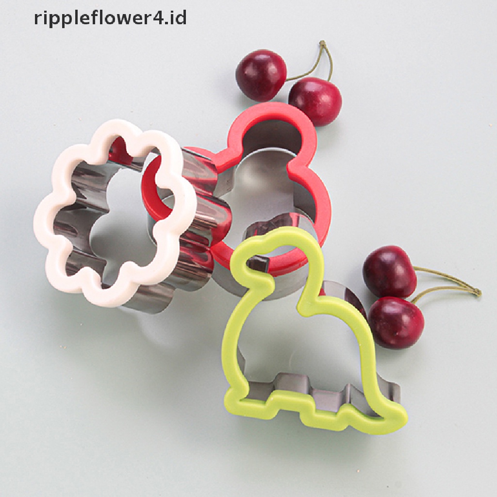 {rippleflower4.id} Sandwich Cutters Plastik Stainless Steel DIY Kartun Hewan Pemotong Roti Cetakan~