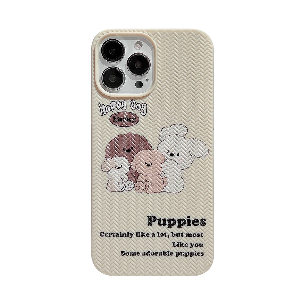 Ins Original Dog Cocok Untuk Iphone14 14pro 14Plus 14prm Iphone13 13pro 13prm iPhone 11 7Plus 8Plus Xr XS 12 Pro Max Empat Sudut Casing Ponsel Tahan Guncangan