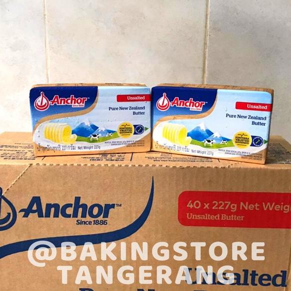 

Anchor Unsalted Butter 227 Gram TERLARIS TERPERCAYA ORIGINAL