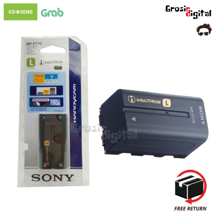 BATERAI SONY NP-F770 UNTUK SERI DCR, HDR, HVR, HXR, NEX-FS