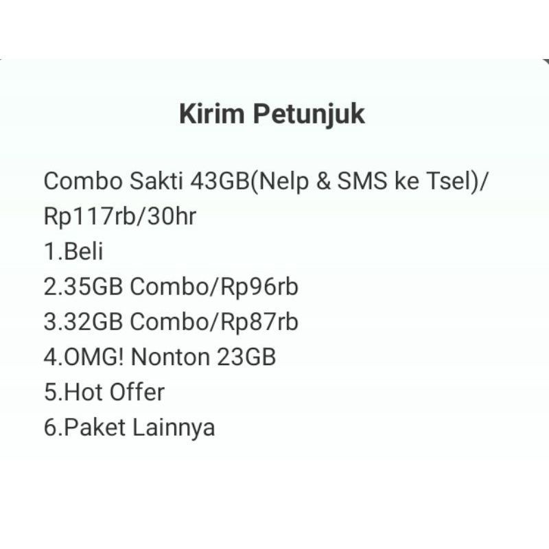 Nomor cantik simpati combo kwartet 4444 ekor rapi