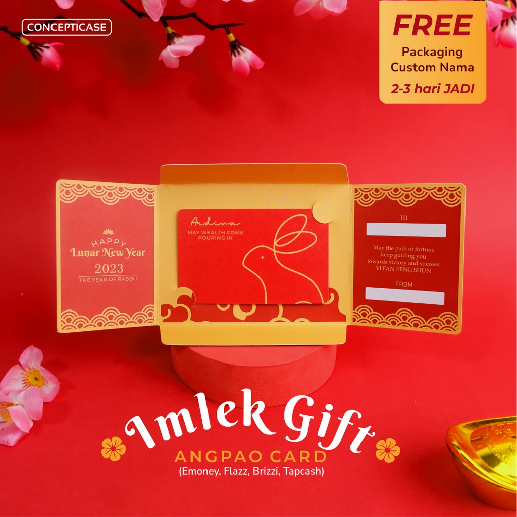 ANGPAO FLAZZ BCA/E-MONEY/BRIZZI/TAPCASH IMLEK CHINESE NEW YEAR UV PRINT CUSTOM