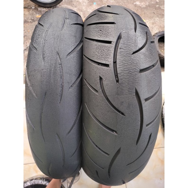 sepasang ban softcoumpond moge ring 17 ukuran 120/60 vs 180/55 r17 ninja 250