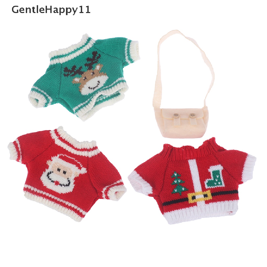 GentleHappy 20-30cm teddy bear doll duck Christmas series sweater Bag Plush Doll Clothes id