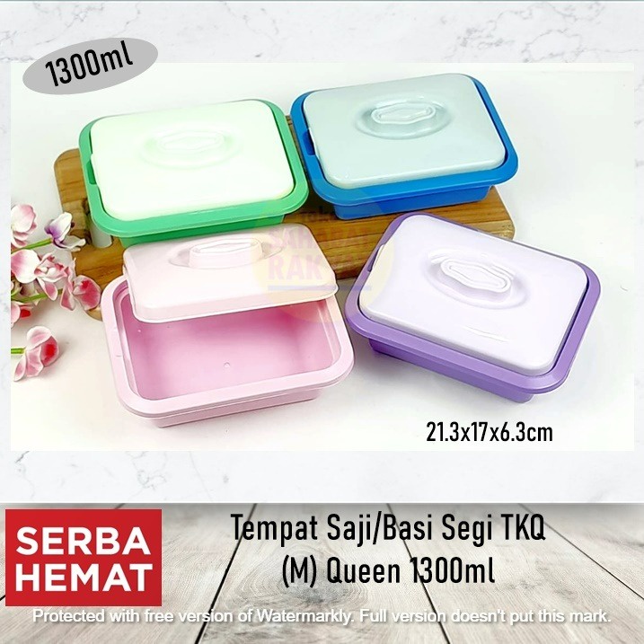 Tempat Saji/Basi Segi TKQ (M) Queen 1300ml