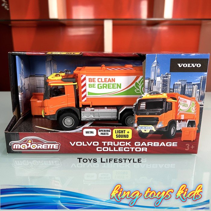 BARU / Mobil Truck Majorette Diecast Volvo Truck Garbage (BUNYI NYALA)