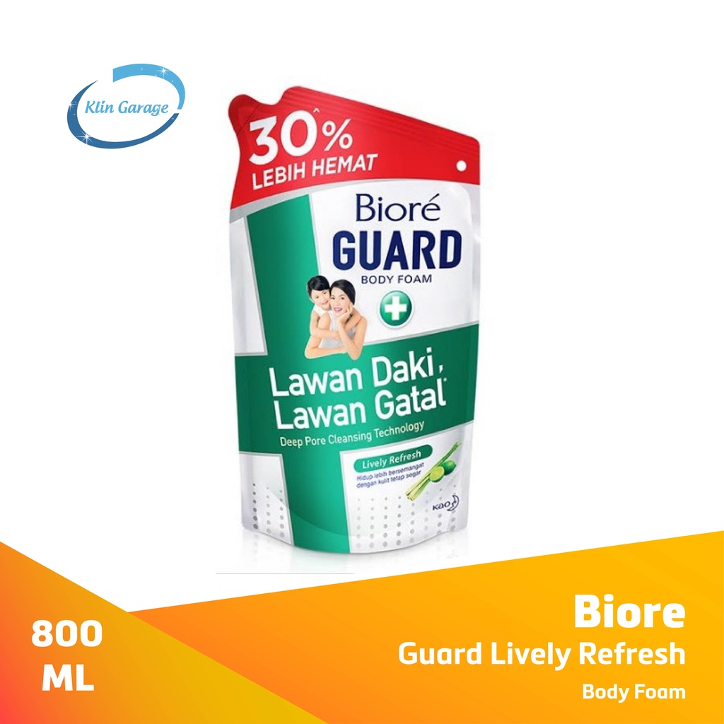 Biore Guard Lively Refresh Hijau Sabun Mandi Cair Body Foam 800 ML