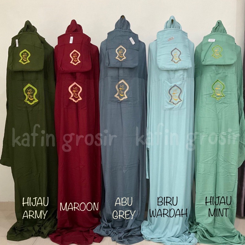 Mukena Terusan Hadramaut Terompah Bordir Polosan Warna Mukenah Bali Dewasa Jumbo Rayon Polos Hadromout