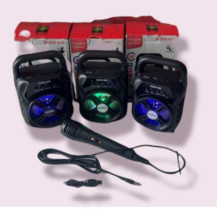 Murah Meriah SQRS-663 Speaker Bluetooth Karaoke SQRS663 Speaker Bluetooth + Mic karaoke
