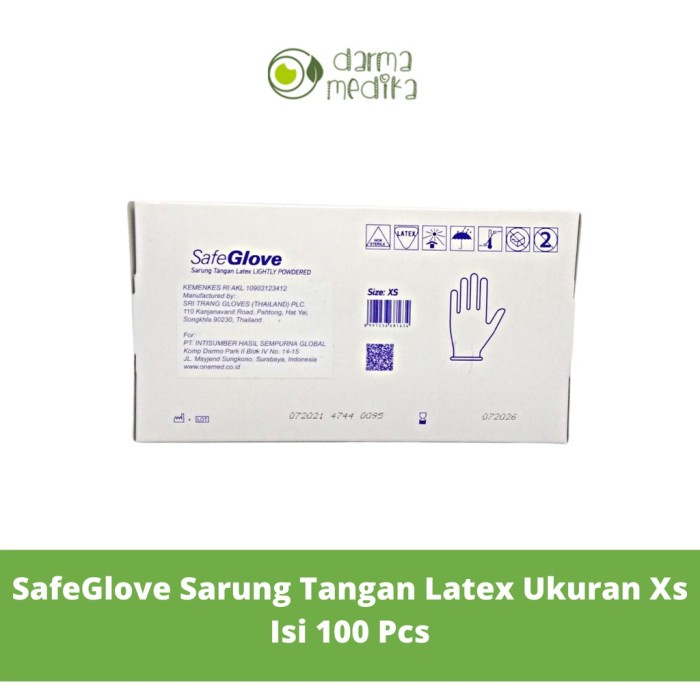 Sarung Tangan Karet Latex Exam Safeglove XS termurah