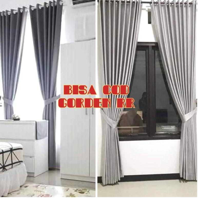 BEST SELLER ボ Gorden Blackout Polos korden Jendela Minimalis Gordyn Jendela Gordeng Pintu Horden Jen