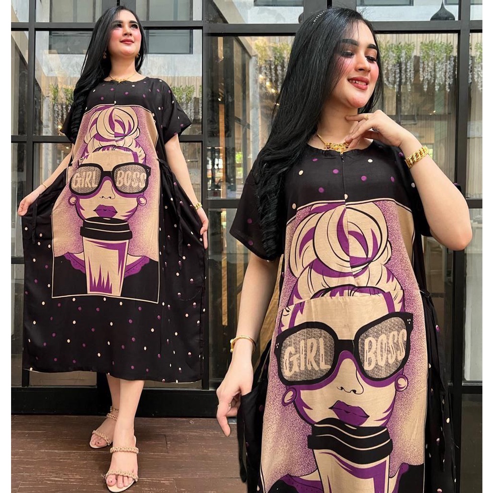 DASTER CHIBI MOTIF BARBIE ( BISA BEBAS PILIH WARNA ) BOSS GIRL BUSUI ADA RESLETING DEPAN KEKINIAN Rayon Adem GROSIR DASTER HARGA MURAH MODEL TERBARU CHIBI CB