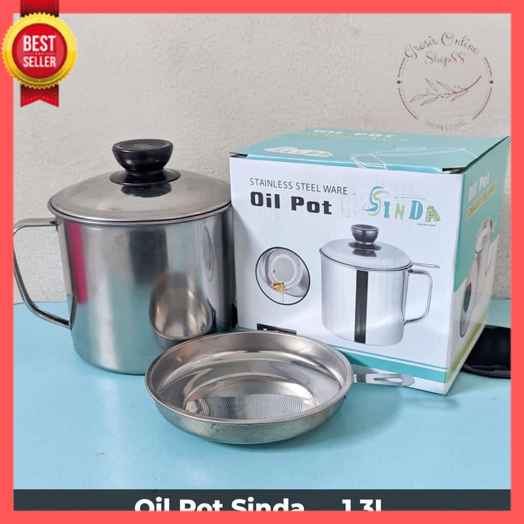 GOS A306 - OILPOT 1.3L PENYARING MINYAK OIL POT 1.3L SARINGAN MINYAK