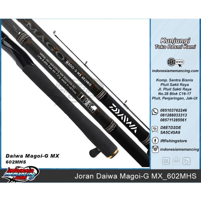 [Bayar DiTempat] Joran Mancing Spinning DAIWA MAGOI G-MX 602MHS (Panjang 1.80M)